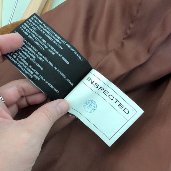 Vintage Y2K St Johns Bay Suede Jacket 100% Leather Brown Coat Women's Small - Picture 6 of 11